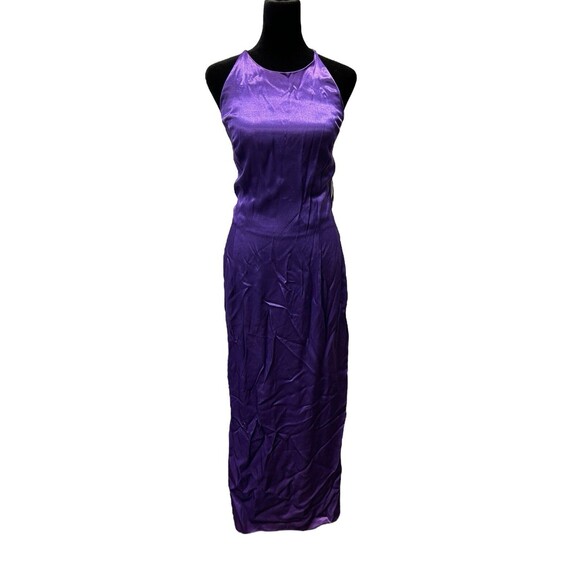 NWT Jessica McClintock Gunne Sax Satin Purple Diamond Princess Dress Size 13/14 - Picture 3 of 16